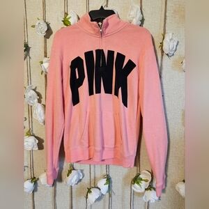 PINK Victoria's Secret Coral Sweatshirt with Black Logo